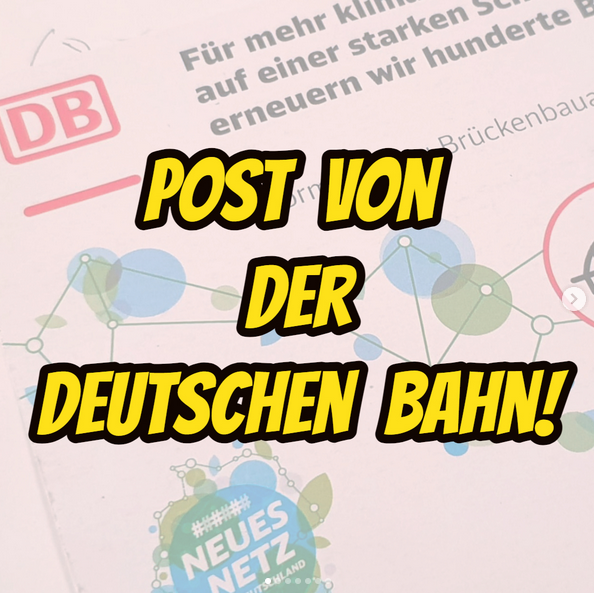 Foto einer Postkarte der Deutschen Bahn, die an die Haushalte rund um die Sternbrücke ging Foto einer Postkarte der Deutschen Bahn, die an die Haushalte rund um die Sternbrücke ging