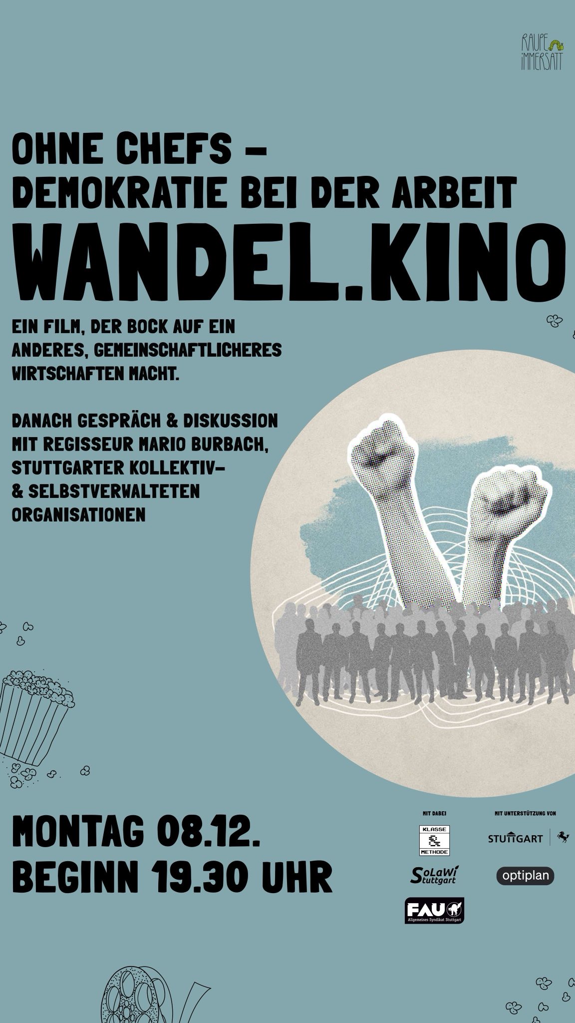 Der Flyer zum Film mit den Angaben aus dem nebenstehenden Text