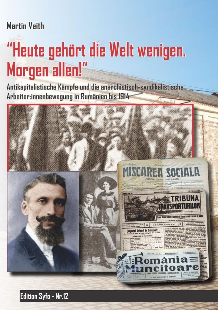 Das Buchcover zeigt verschiedene historische Fotos und Zeitungen aus der rumänischen Geschichte